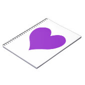 Schattige donker orchidee hart notitieboek (Linkerzijde)