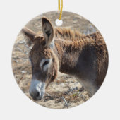 Schattige Donkey Keramisch Ornament (Voorkant)