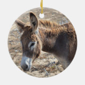 Schattige Donkey Keramisch Ornament (Achterkant)