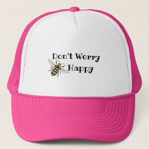 Schattige Don't Worry Be - Happy Natuur Honey Bee Trucker Pet