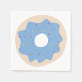 Schattige donut (blauw) servetten (Voorkant)