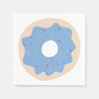 Schattige donut (blauw) servetten