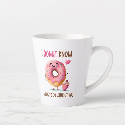 Schattige Donut bruidsmeisje voorstel Latte Mok (Rechts)