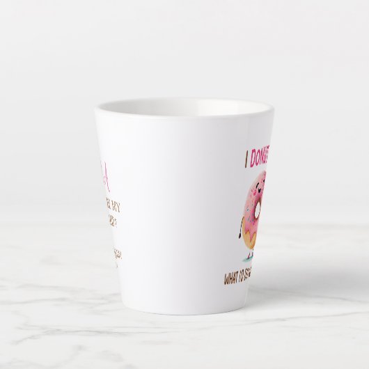 Schattige Donut bruidsmeisje voorstel Latte Mok (Voorkant)