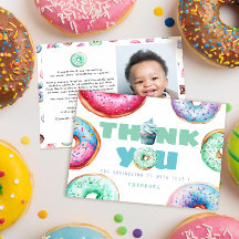 Schattige Donut Jongen Aangepast Bericht Kinderen 