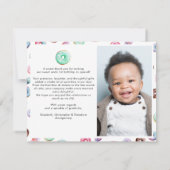 Schattige Donut Jongen Aangepaste Bericht Kinderen Bedankkaart (Achterkant)