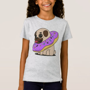 Schattige Donut Pug T-shirt