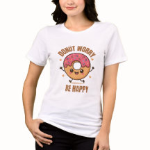 Schattige donut T-shirt – Donut Worry Be Happy – G