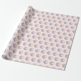 Schattige donut Waterverf patroon Cadeaupapier