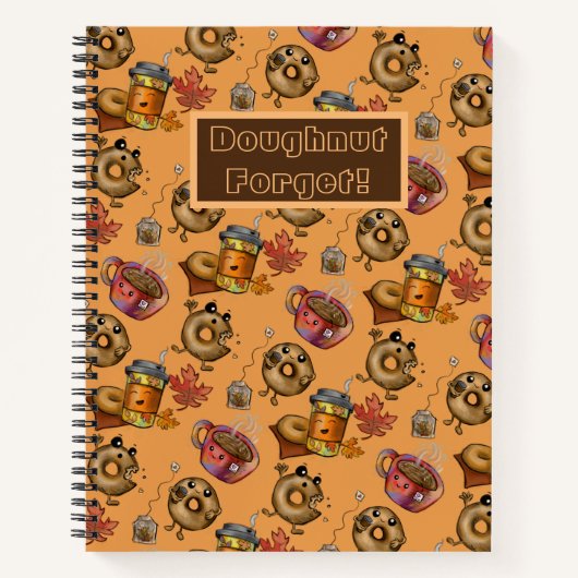 Schattige donuts en thee notitieboek (Voorkant)