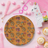 Schattige donuts en thee papieren bordje (Feest)
