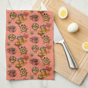 Schattige donuts en thee theedoek