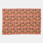 Schattige donuts en thee theedoek (Horizontaal)