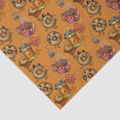 Schattige donuts en thee tissuepapier (Detail)