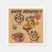 Schattige donuts Koffie en thee Servet (Voorkant)