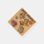 Schattige donuts Koffie en thee Servet (Hoek)