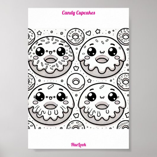 schattige donuts-pagina poster (Voorkant)