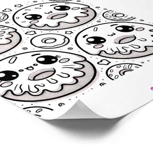 schattige donuts-pagina poster (Hoek)