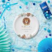 Schattige donzige leeuwenverjaardag papieren bordje (Feest)