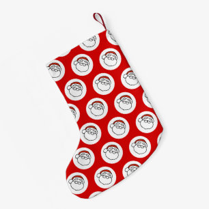Schattige Doodle Art Kerstman op Rood Kleine Kerstsok