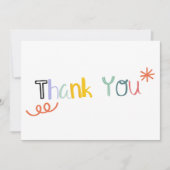 SCHATTIGE DOODLE EXTREME-LETTERTYPE BEDANKKAART (Voorkant)