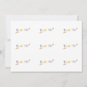 SCHATTIGE DOODLE EXTREME-LETTERTYPE BEDANKKAART (Achterkant)