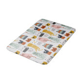 Schattige Doodle Hand getrokken kattenpatroon Badmat (Gekanteld)