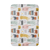 Schattige Doodle Hand getrokken kattenpatroon Badmat (Voorkant Verticaal)
