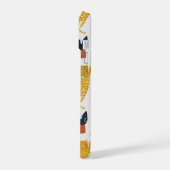 Schattige Doodle Hand getrokken kattenpatroon iPhone 15 Case (Linkerkant)