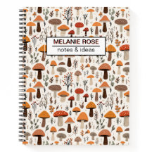 Schattige Doodle Mushrooms Pattern | Spiraal Notit