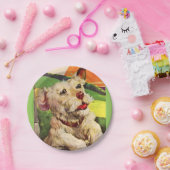 schattige doodshond uit 1940 papieren bordje (Feest)