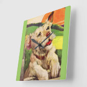 schattige doodshond uit 1940 vierkante klok (Hoek)