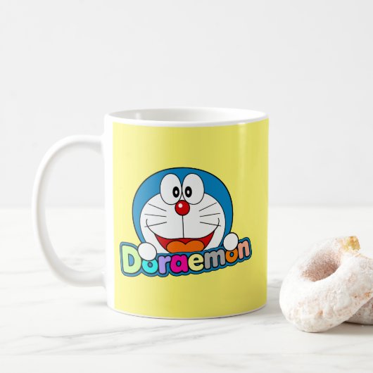 Schattige Doraemon Fanart Koffiemok (Met donut)