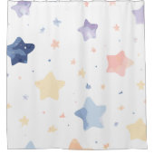 Schattige douchegordijn met sterretjes voor kinder (Voorkant)