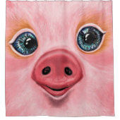 Schattige douchegordijn voor varkens (Voorkant)