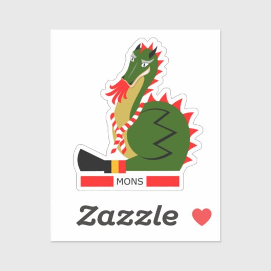 Schattige Doudou-draak van Mons Sticker (Vel)