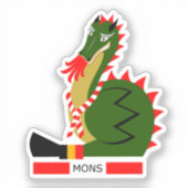 Schattige Doudou-draak van Mons Sticker (Voorkant)