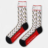 Schattige Downy Woodpecker Sokken (Links)