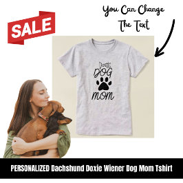 Schattige Doxie Dog Mom Paw T-shirt