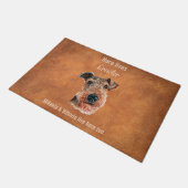  schattige draad Fox Terrier deurmat (Schuin)