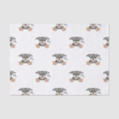 Schattige draadhaar teckel worst hond tissuepapier (Voorkant)