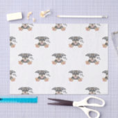 Schattige draadhaar teckel worst hond tissuepapier (Craft)