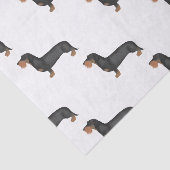 Schattige draadhaar teckel worst hond tissuepapier (Detail)