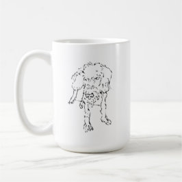 Schattige Draadharige Dachshund Puppy Hond Koffie Koffiemok