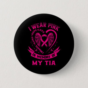 Schattige Draag ik roze ter nagedachtenis aan mijn Ronde Button 5,7 Cm