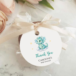 Schattige Draak Baby Shower Bedankjes Labels