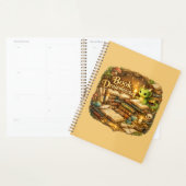 Schattige Draak Boekliefhebber Spiraal Notebook |  Planner (Display)
