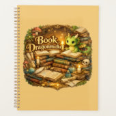 Schattige Draak Boekliefhebber Spiraal Notebook |  Planner (Voorkant)