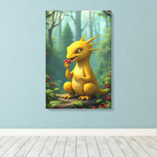 Schattige draak canvas afdruk