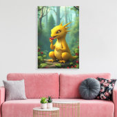 Schattige draak canvas afdruk (Insitu (Woonkamer))